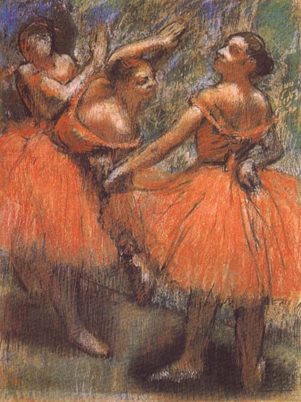 Edgar Degas Dancer in the red